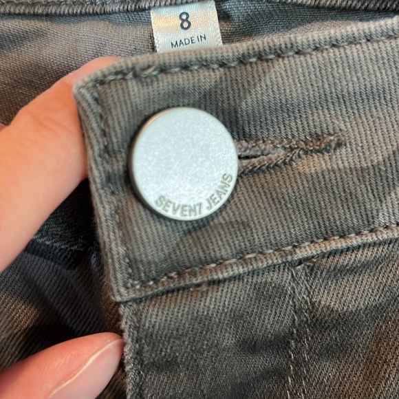 Utility by Seven ankle skinny dark gray camo pants size 8 - Picture 5 of 10